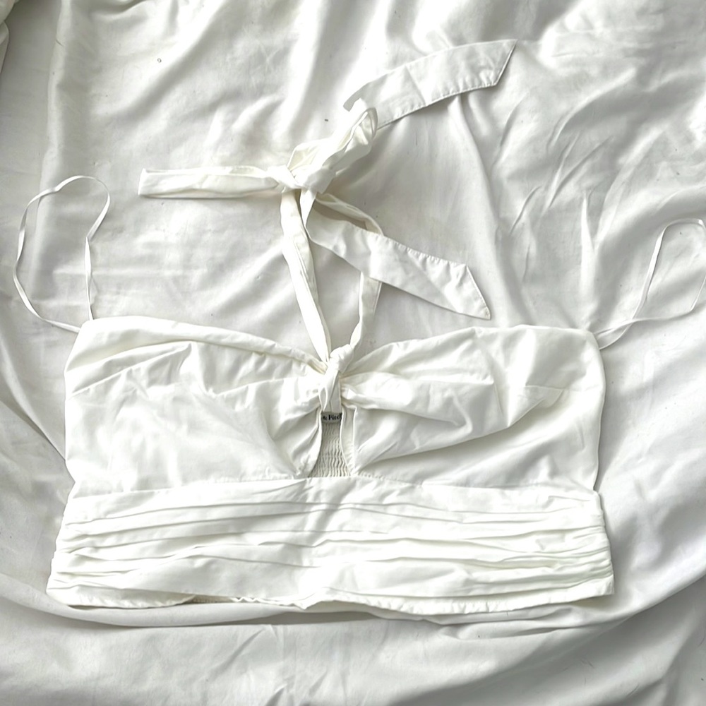 White tube top with keyhole